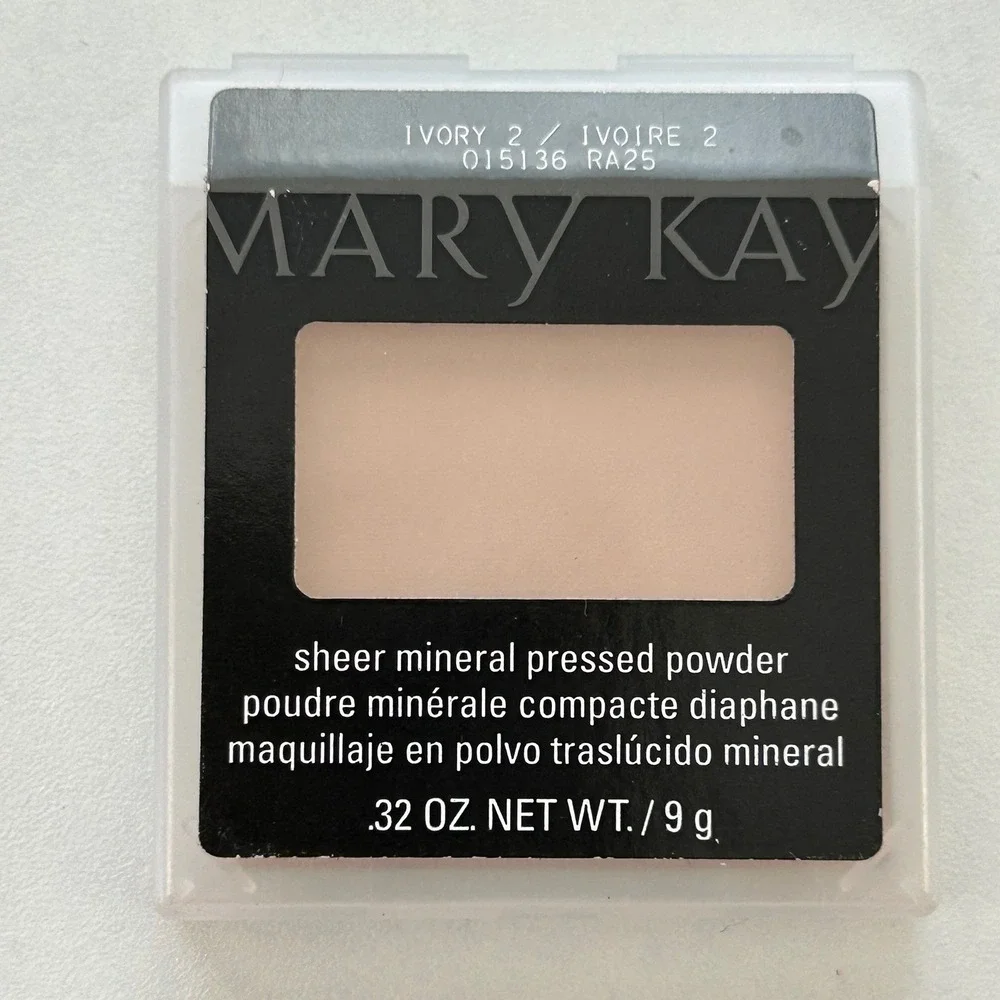 Mary Kay Pressed Powder Women 0.32oz Ivory 2 Like New Sheer Mineral Discontinued
